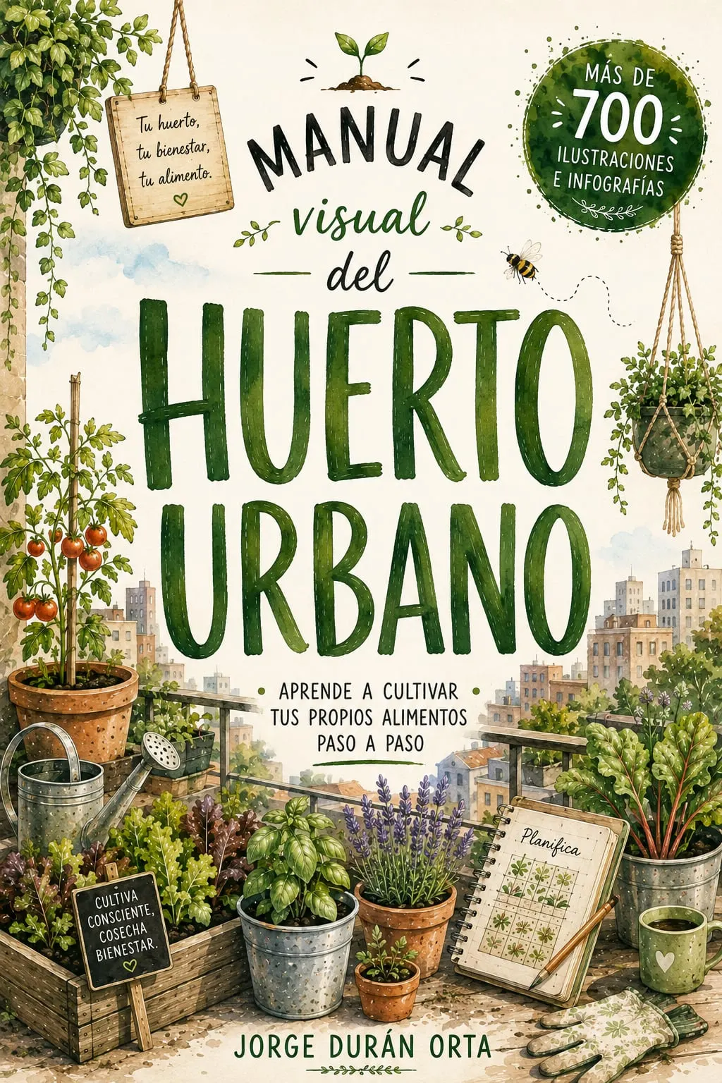 Portada del Manual visual del huerto urbano