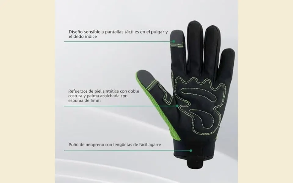 Guantes de jardinería OIZEN en uso