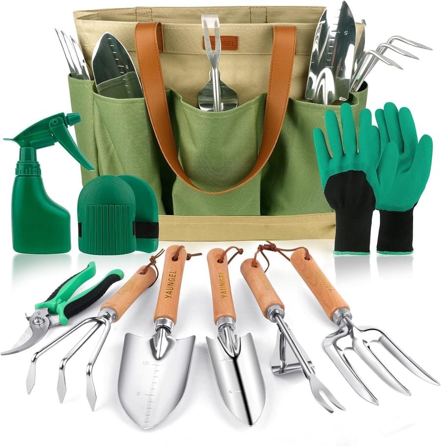 Set de herramientas de jardinería YAUNGEL, 10 piezas