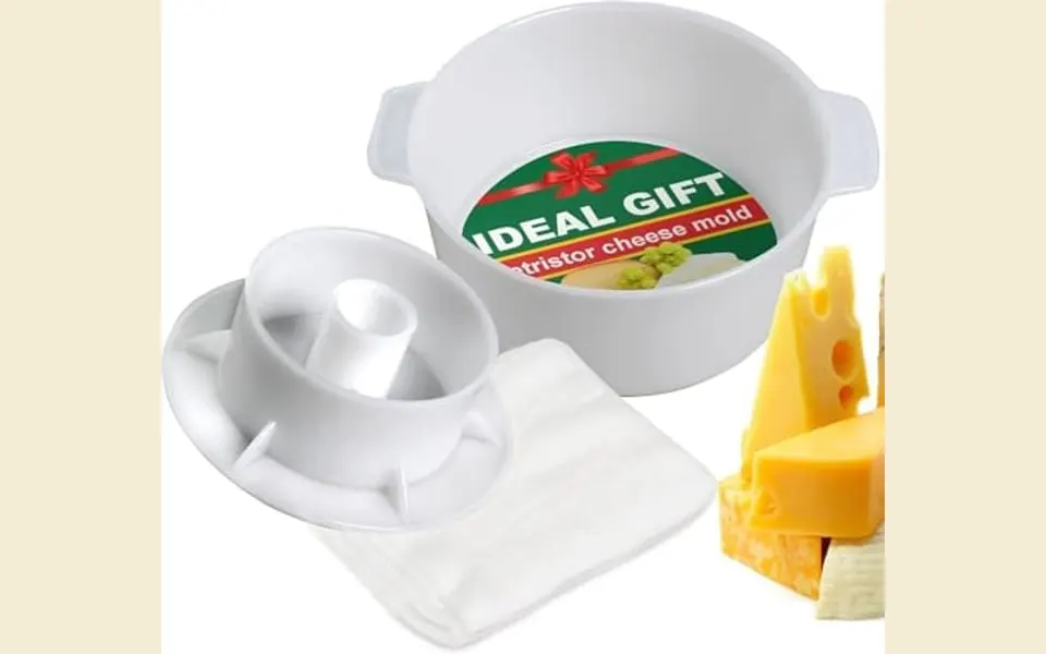 Molde y prensa para queso casero